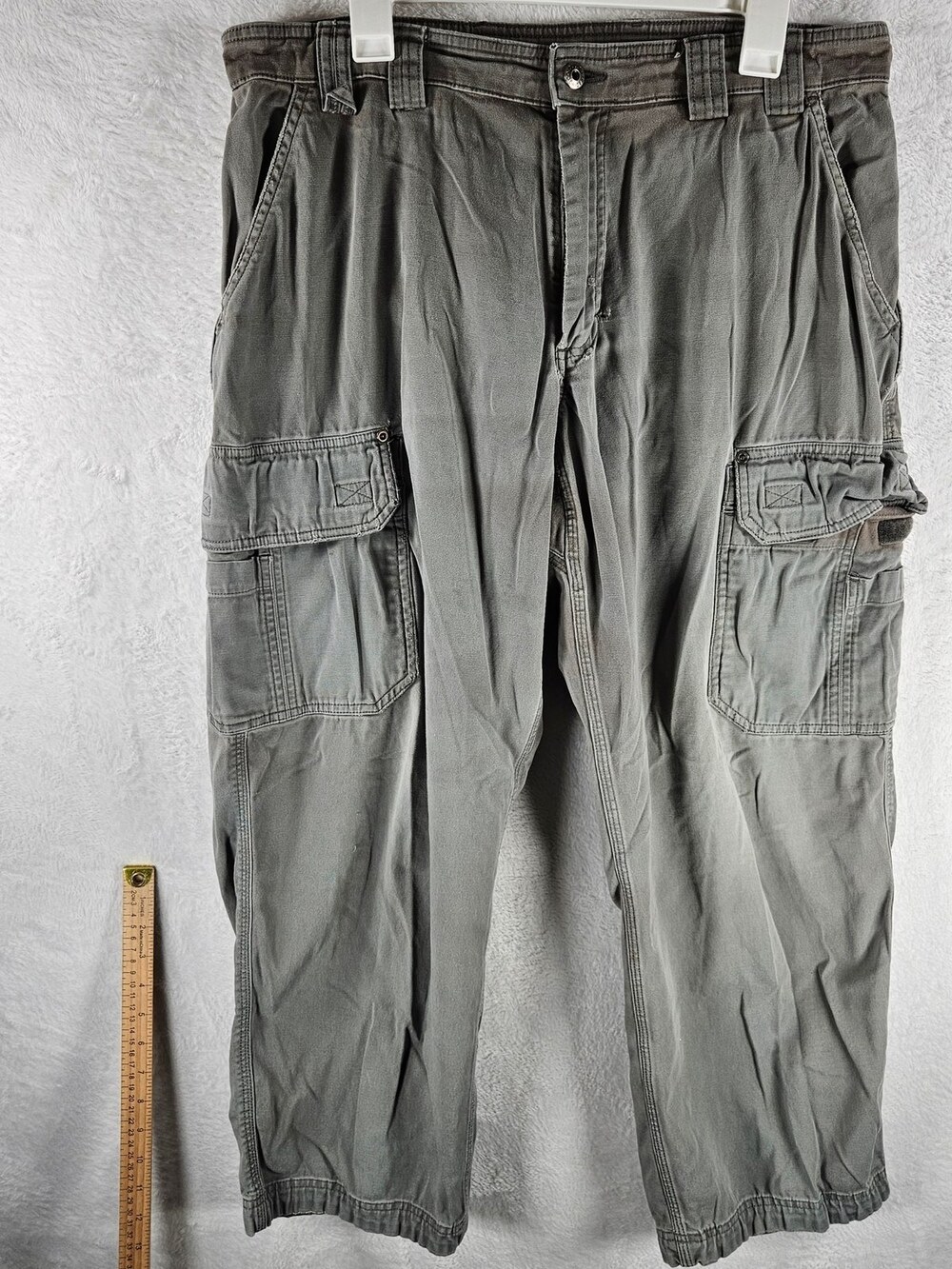 Duluth Trading Flex Fire Hose Cargo Pant Gray Men's Size 36x30